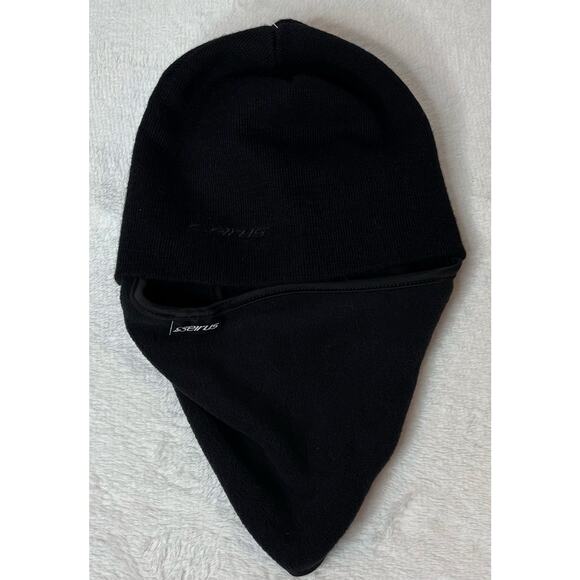 Seirus Black Beanie with built in face mask NWOT OS Unisex - Picture 3 of 4